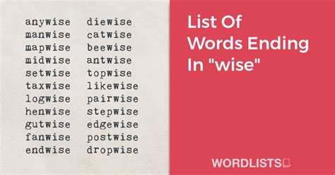 Wise at the end of a word. Things To Know About Wise at the end of a word. 
