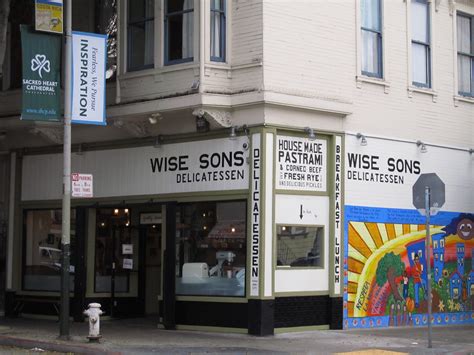 Wise sons delicatessen san francisco. Specialties: Wise Sons Jewish Delicatessen is dedicated to building community through traditional Jewish comfort food. Founded in San Francisco's Mission District, Wise Sons pairs classic Jewish recipes with the best Californian ingredients to make delicious deli fare that would make your bubbe proud. Established in 2011. 