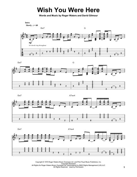 Wish You Were Here by Pink Floyd Guitar Tab Guitar Instructor