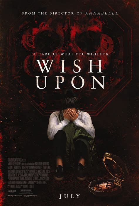 Wish upon 2017 movie. Commendable then is the Chinese musical wish box at the center of veteran genre cinematographer John R. Leonetti’s latest film where, after each of the lead’s … 