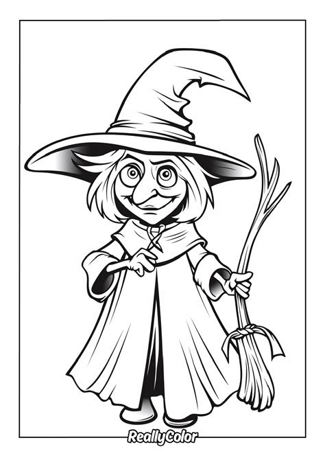 Witch Coloring Sheets