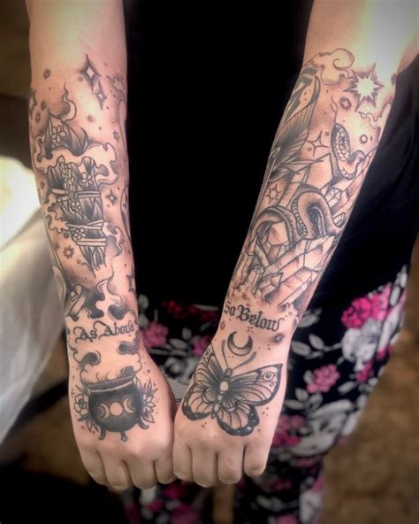 Aug 16, 2023 - Explore Rachelle Grant's board "Witchy tattoo ideas" on Pinterest. See more ideas about witch tattoo, body art tattoos, sleeve tattoos.. 