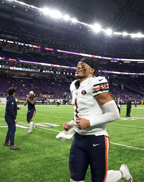 With a clutch completion, Chicago Bears QB Justin Fields finished a sloppy night with a signature win