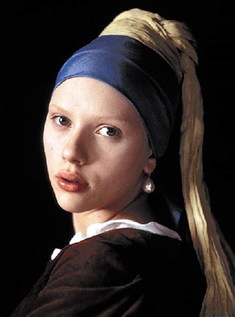 It is a portrait of a young girl, wearing a turban and a pearl earring, looking over her shoulder, her lips parted slightly, set against a black background. But if you are familiar with Vermeer's body of work, most of which represented the corner of his studio in which he worked, then clearly "Girl with a Pearl Earring" is an atypical work..