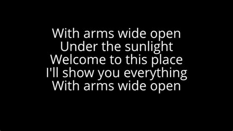 With arms wide open song meaning {kwpqf}