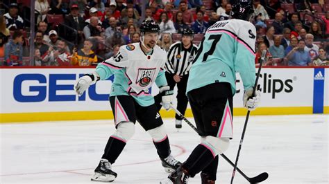 With goal, highlight-reel assist, Sharks’ Karlsson moves to within striking distance of 100