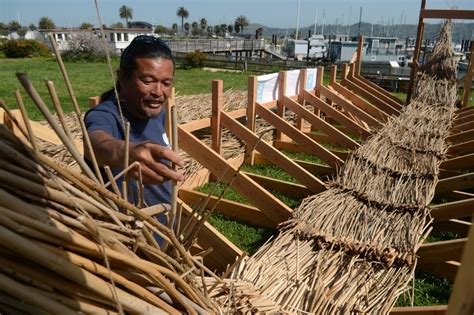 With plans for sailing trek to Hawaii, Japanese explorer builds traditional reed boat on Sausalito waterfront