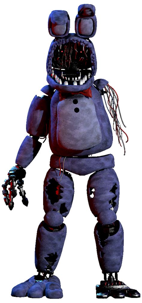 Foxy’s Official Art Render by Claudia Schröder. Withered Foxy featured with all (excluding the phantoms, shadows, and JJ) of the other animatronics throughout the first four Five Nights at Freddy's installments. Withered Foxy's official render for merchandise products. Withered Foxy from The Freddy Files.. 