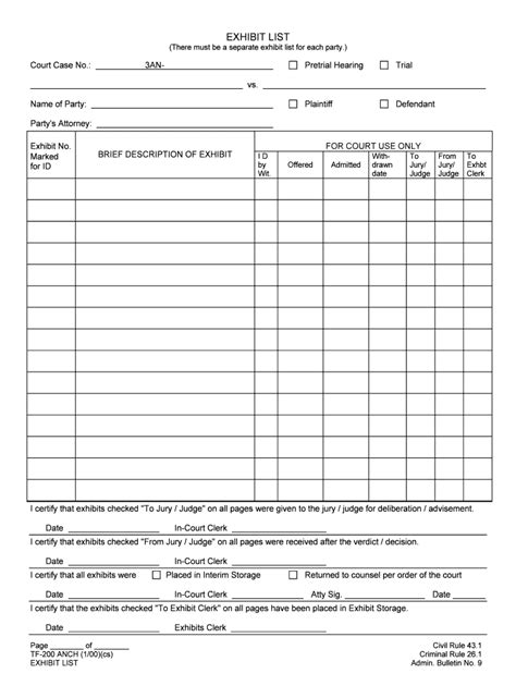 Witness List Template Form Fill Out and Sign Printable PDF Template
