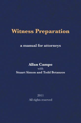 Witness preparation a manual for attorneys. - Manuali gratuiti per macchine da cucire pfaff.