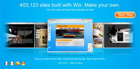 Wix Com Create Your Free Flash Website Web Engineering