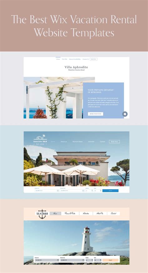 Wix Vacation Rental Template