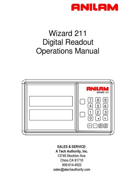 Wizard 211 digital readout operations manual. - John deere 7 iron deck manual.