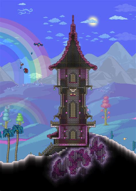 Wizard tower terraria. Use thick slabs, fences, stone, wood, etc. to create a perfect medieval castle. These Terraria house ideas w ill act as a perfect adobe for all NPCs, alchemists, wizards, knights, etc. 3. Terraria Underground House. Want to explore deeper into the realm of your creativity, try an underground Terraria house. 