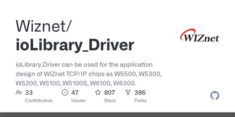 Wiznet library.  The driver (ioLibrary) can be used for the application App...