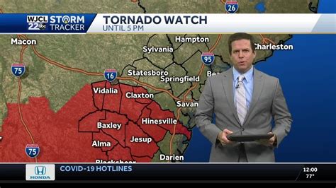Check out your local forecast and download the WJCL Weather App for customizable alerts.. The National Weather Service confirmed Wednesday night that a tornado was spotted in Effingham County. As that powerful system moved through the area, WJCL cameras were rolling on a Georgia Department of Transportation traffic camera in …