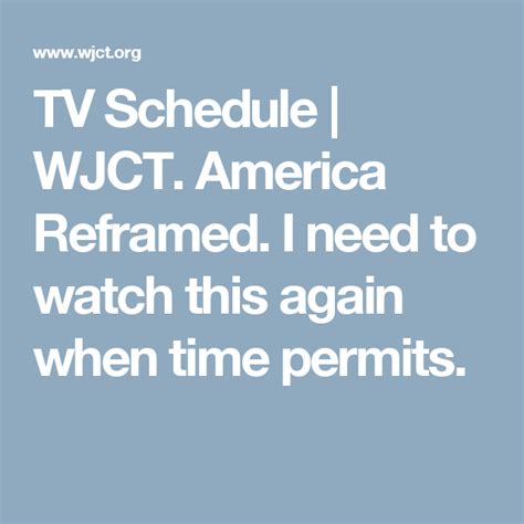 Wjct tv schedule. Things To Know About Wjct tv schedule. 