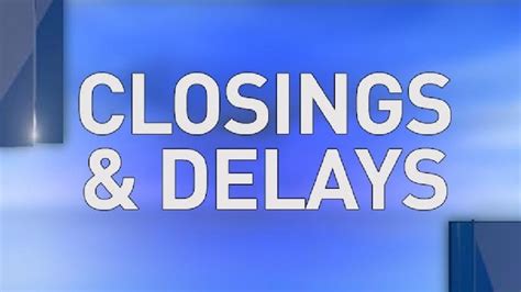 Wlos closings and delays. CLOSINGS & DELAYS: Henderson County Public Schools are closed Thursday due to weather. Several other mountain schools and business are also closing or running on a delayed schedule. See the latest... 