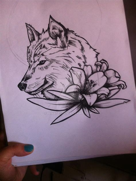Wolf + Flowers Tattoo Idea by hinasei on DeviantArt