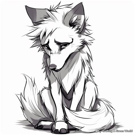 Wolf Anime Coloring Pages