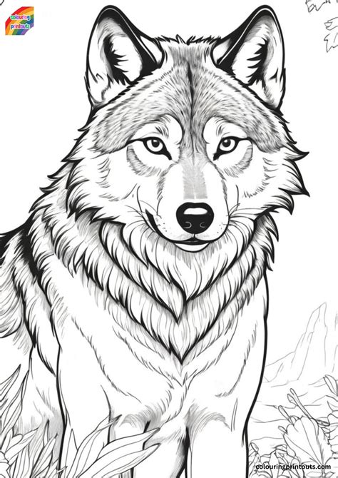 Wolf Coloring Book Pages