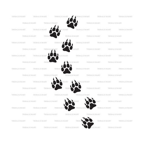 Wolf Paw Print Art - Etsy