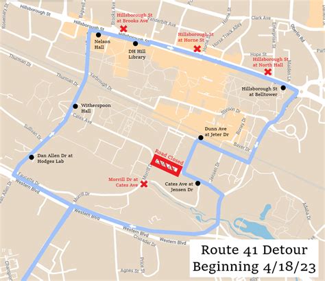 Wolfline Route 41 Detour Begins April 18 – Transportation