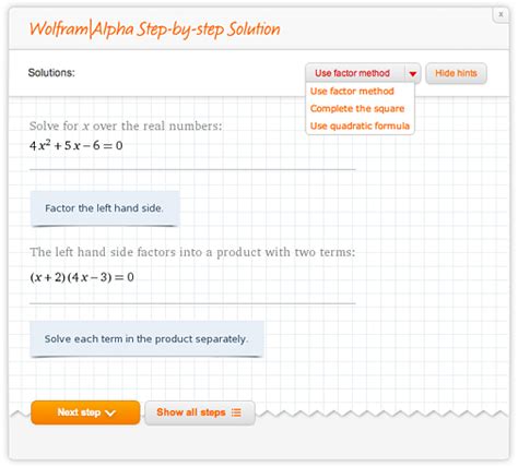 Wolfram Alpha Examples Step By Step Solutions