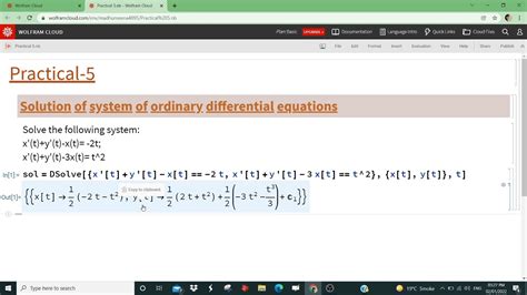 A differential equation is an equation involving a function and its derivatives. It can be referred to as an ordinary differential equation (ODE) or a partial differential equation (PDE) depending on whether or not partial derivatives are involved. Wolfram|Alpha can solve many problems under this important branch of mathematics, including .... 