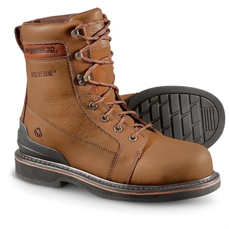 Wolverine steel toe boots. Wolverine Men's Rancher Waterproof Wellington Work Boots - Steel Toe. $134.95. Wolverine Men's Tan I-90 Durashocks Work Boots - Soft Toe. $174.95. … 