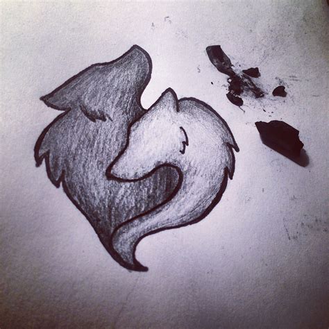 Wolves In Love Drawing