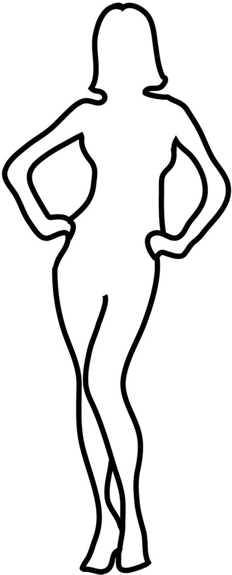 Woman Body Outline HumanBodyOutlineDrawingColoringPages