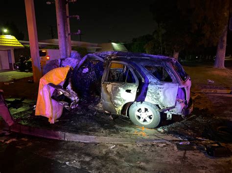 Woman Killed in Fiery Crash on 9th Street [San Bernardino, CA]