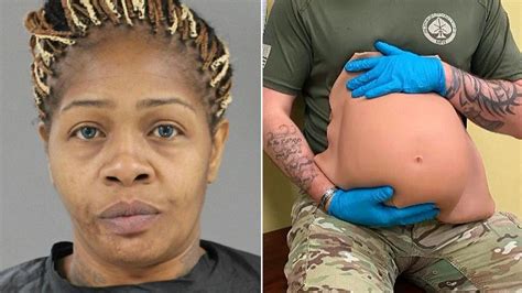 Woman caught trafficking cocaine in fake pregnant stomach
