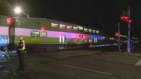 Woman charged with impaired driving after vehicle hit by GO train in Scarborough