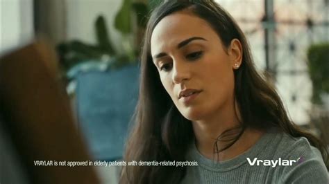 Woman in vraylar commercial. Cariprazine (brand name Vraylar) is a more recent addition to a unique group of antipsychotics with a receptor profile characterized by dopamine D3-preferring D3/D2 receptor partial agonism and serotonin 5-HT1A partial agonism [11,12]. Studies have shown that cariprazine has a lower risk of causing significant weight gain, ... 