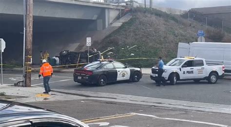 Woman killed after SUV plummets from I-805 in Chula Vista
