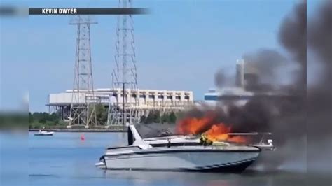 Woman recalls tense moments after boat went up in flames in Braintree
