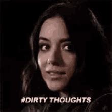 Woman thinking dirty thoughts.  These thoughts, often referred to as dirty thought...