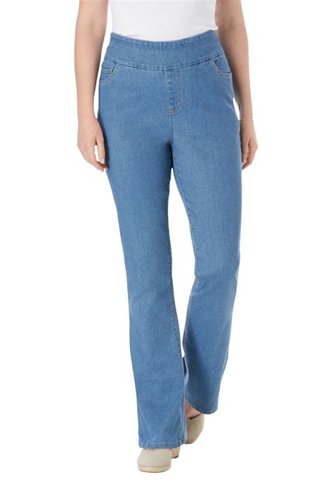 Womens Jeans High Waisted Straight Leg Denim Pants Butt Lifting Jeans for Women Skinny Bootcut Denim Jeans. ... Women's 98% Cotton All Real Pocket Totally Shaping Pull-on Skinny Colored Jeans. 4.3 out of 5 stars 1,084. Save 39%. $19.99 $ 19. 99. List: ... Woman Within. Women's Plus Size Bootcut Stretch Jean. 4.1 out of 5 stars 1,746.. 