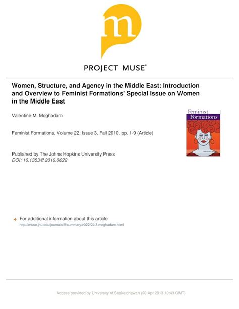 Women, Structure, and Agency in the Middle East: …