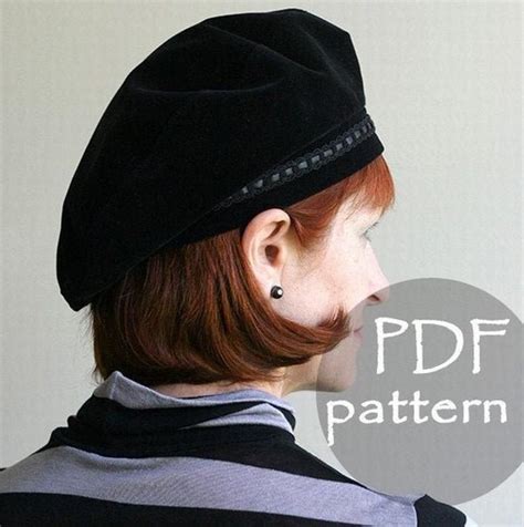 Women Beret Hat Sewing Pattern Tutorial Download Pattern DIY Etsy