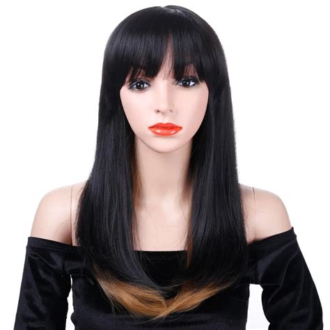 Women Lady Synthetic Long Cosplay Wig Long Straight Hair Wigs …