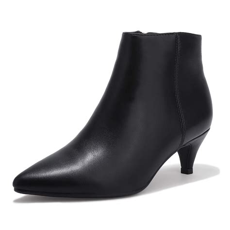 Women Low Heel Leather Booties ShopStyle