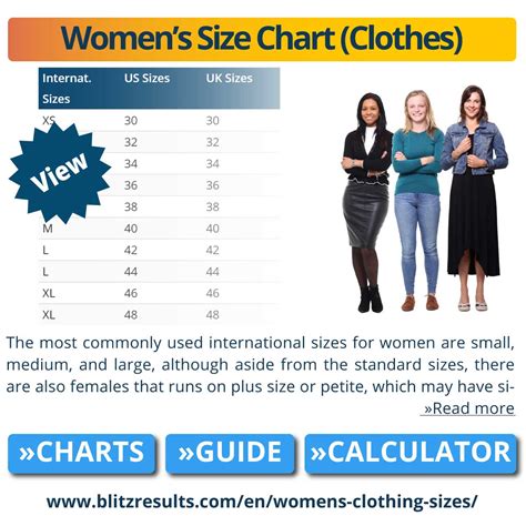 Women Size Chart Clothes
