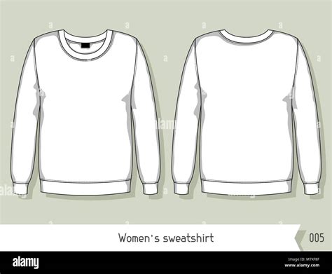 Women Sweatshirt Template For Design Easily Vector Image