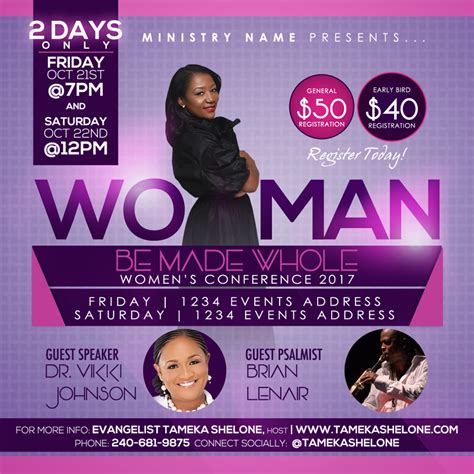 Womens Conference Flyer Design Sharefaith Media