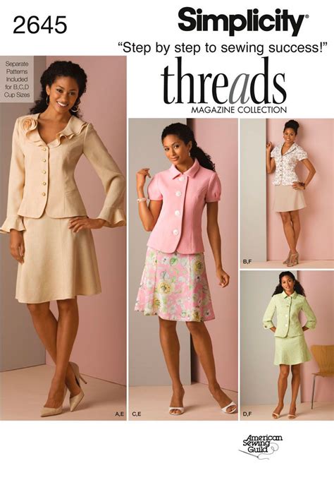 Womens Suit Threads Collection Pattern 2645 SimplicityPatterns Suit