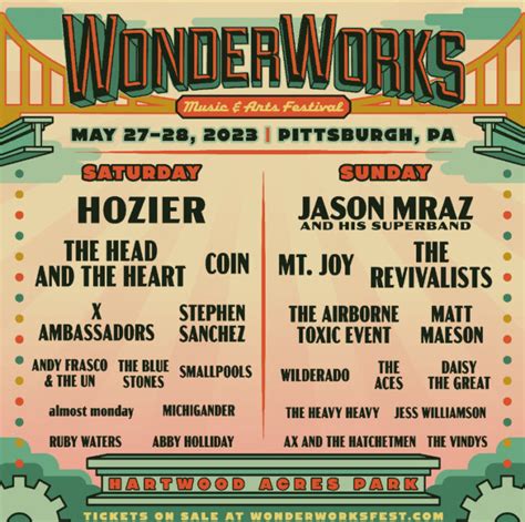 WonderWorks Music Fest in Pittsburgh: May 27-28 at …