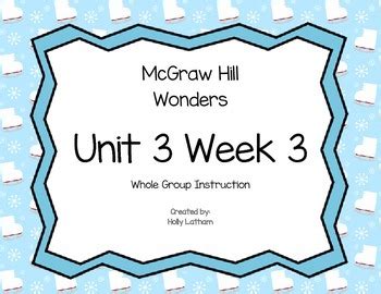 Wonders unit 3 week 3 first grade